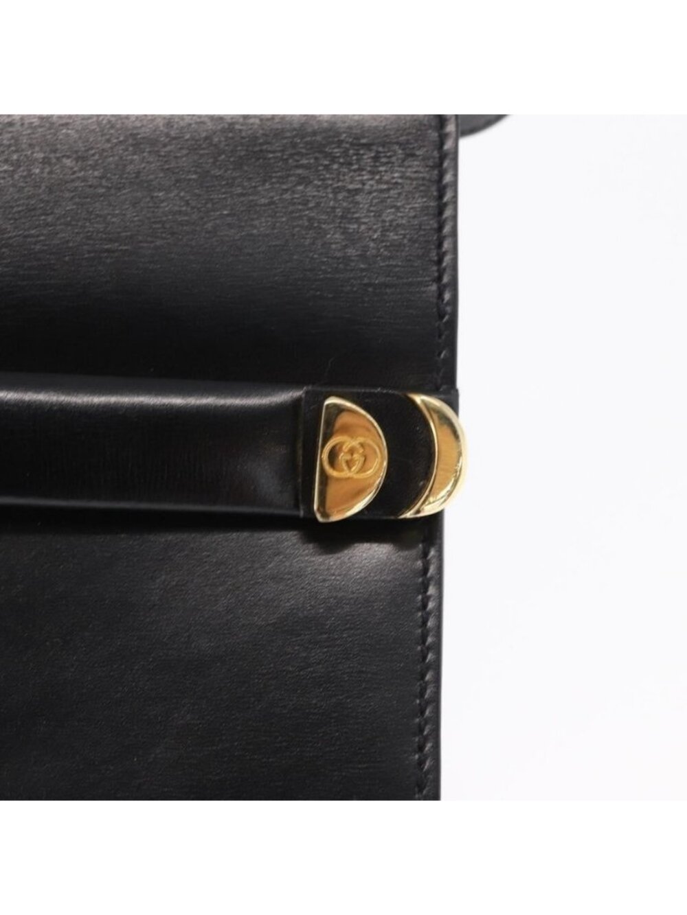 Authentic GUCCI Shoulder Bag Leather Black Gold 004 056 0209 - Picture 6 of 16